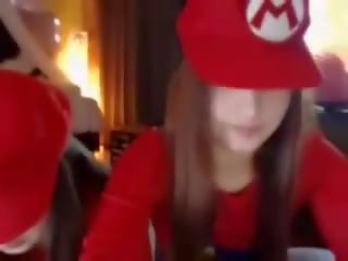 Lesbian Mario Girls Having Fun - charming Cosplay Outfits